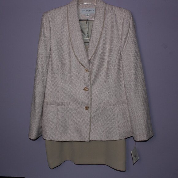 Vintage SAG Harbor 2-Piece Pink and Beige Suit Size 14 - Picture 1 of 16